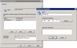 Changes in Array Servers object Changes in Array Servers object