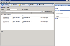 Сведения об ошибке операции DPM агента